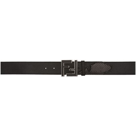 black forever fendi belt|Fendi: Black 'Forever Fendi' Exotic Detail Belt .